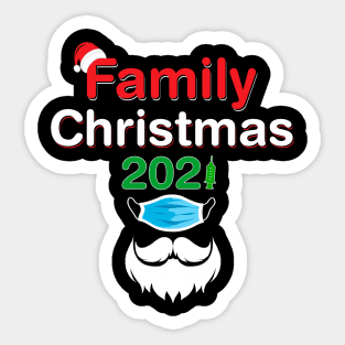 Vaccinated Family Christmas 2021, Merry Chirstmas Fully Vaccinated Tee Sticker